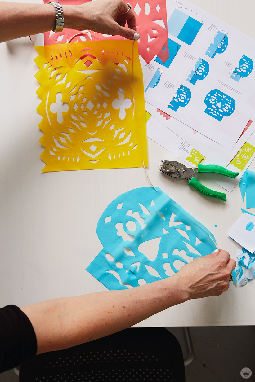 DIY papel picado Make cut paper banners for Day of the Dead Think