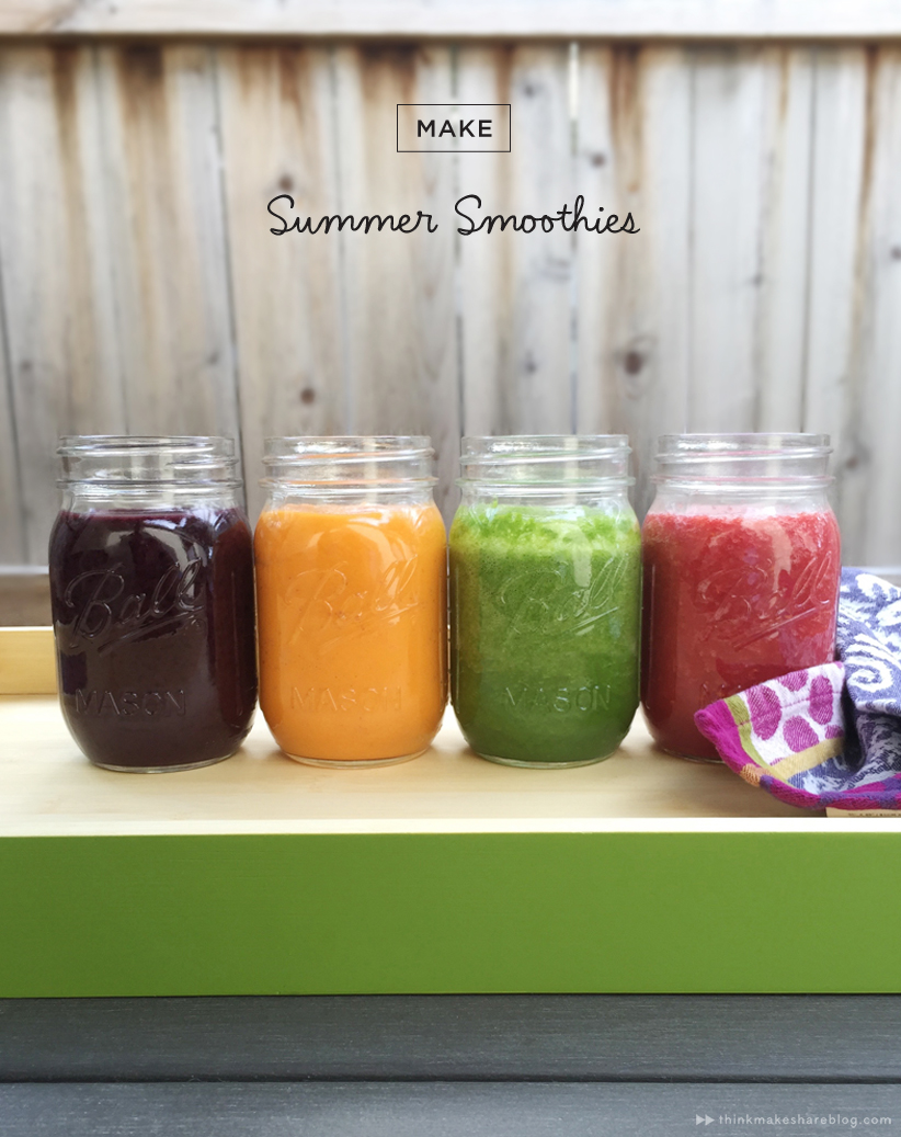Drink the rainbow: Summer smoothies in all shades - Think.Make.Share.