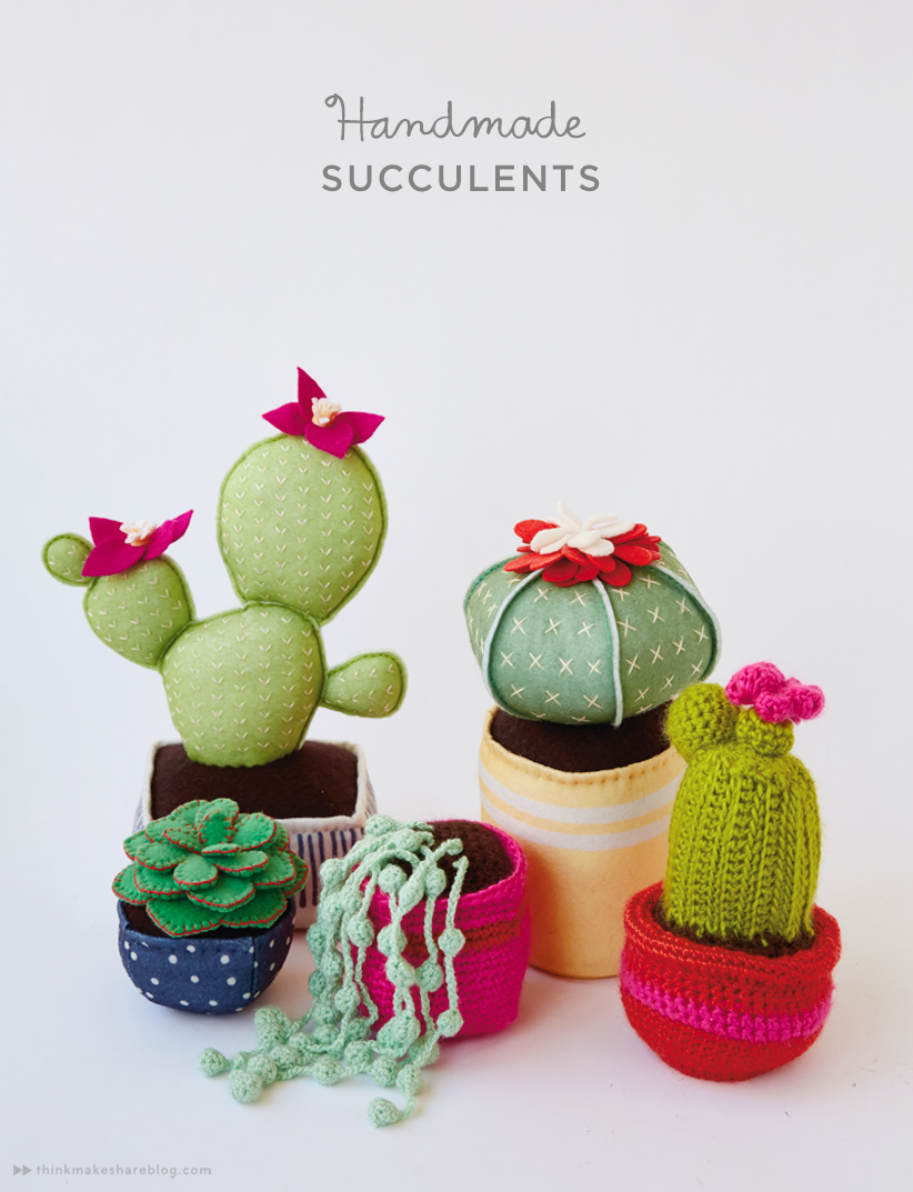 Handmade succulents with Hallmark artists | thinkmakeshareblog.com